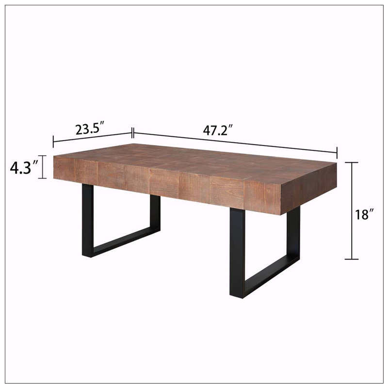 Table basse rustique en bois industriel