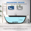Baignoire de trempage autoportante de 65 po x 30 po avec drain escamotable et trop-plein, certifiée CUPC, conception élégante pour salles de bain modernes-121834085