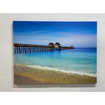 «Beach Escape», reproduction d'art sur toile: Coastal Serenity Wall Decor, 1P BlackFramedCanves
