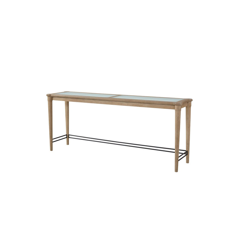 Console en verre givré avec tabourets