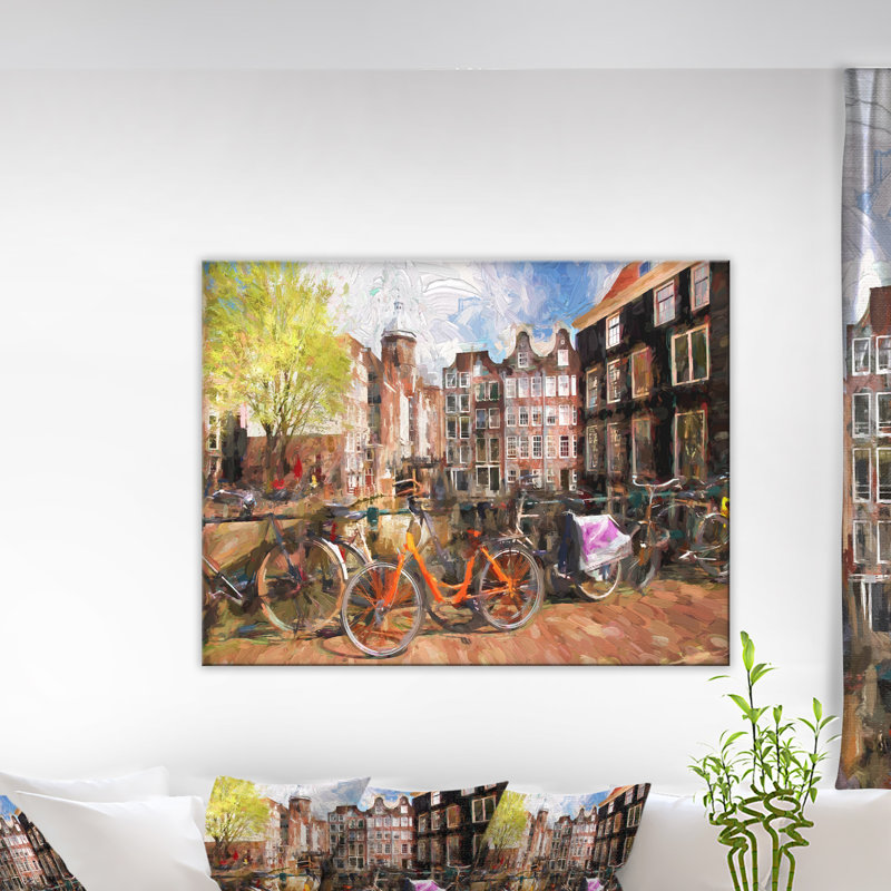 « amsterdam city work », reproduction d’art, H 8 po x l 12 po x P 1 po, Toile tendue