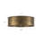 3-Light Vintage Gold Industrial Drum Flush Mount