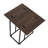 Walnut Foldout C Table with Iron Base-644487887