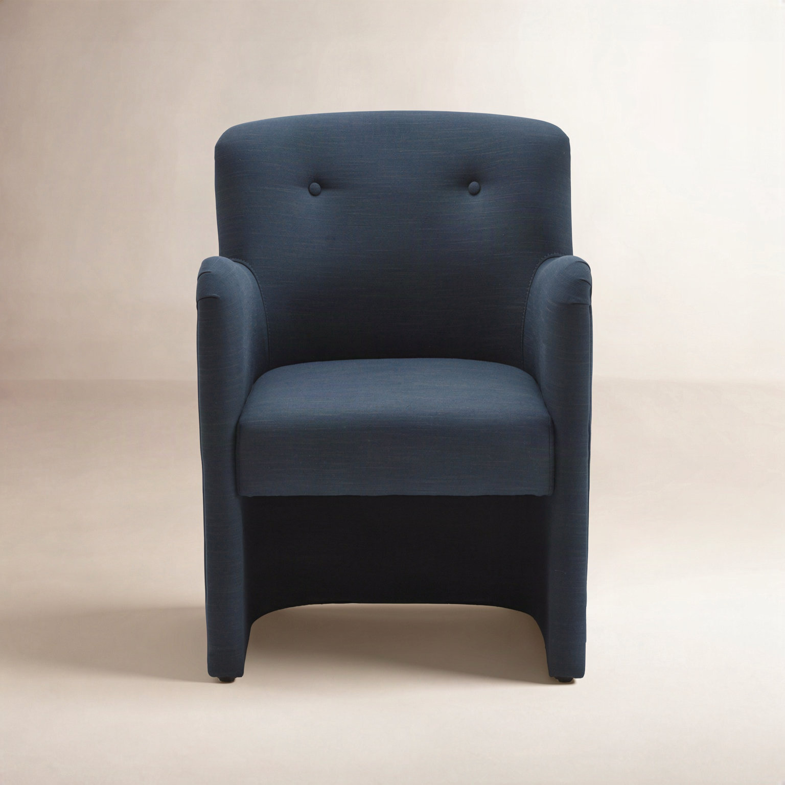 Jaidyn Linen Pine Dining Armchair, Indigo