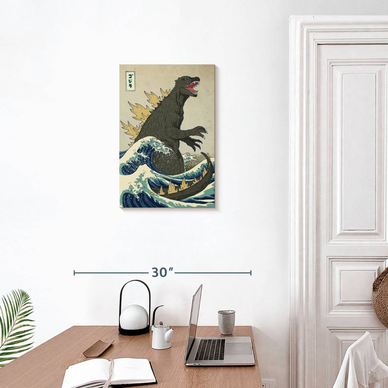 Kelan The Great Monster Off Kanagawa, 24" H x 16" W