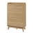 Fluted Wood Shoe Storage Cabinet for Entryway with 2 Flip Drawers & Adjustable Shelves, 48" Tall Freestanding Hidden Narrow Shoe Organizer Rack-1097184096
