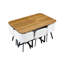 Ensemble de table de salle à manger compact avec rangement, panneau de fibres à densité moyenne et structure en métal, style moderne pour la cuisine