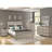 King Size Bed With Ash Veneers And Rubberwood Foundation In Pale Gray Robust Base,