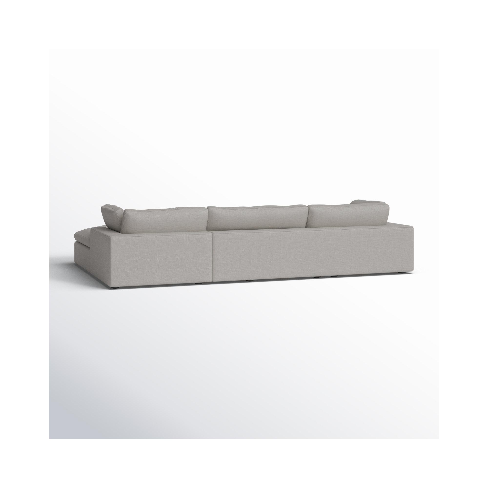 Asher 2 - Piece Upholstered Chaise Sectional, Right Hand Facing, Effie Linen Performance Linen
