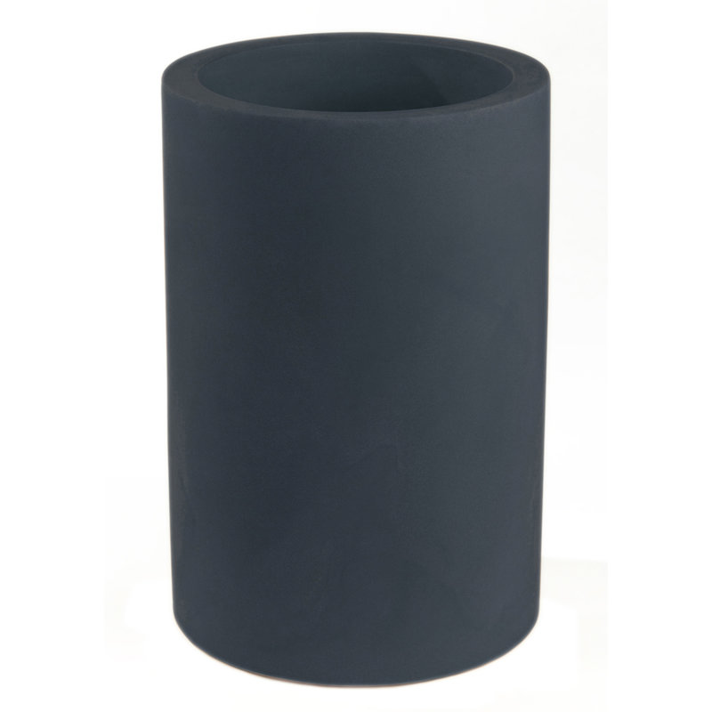 Cilindro Resin Pot Planter, 35.5" H x 23.5" W x 23.5" D, Anthracite
