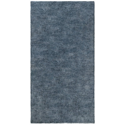 One-of-a-Kind Rectangle 7'2" X 14' 1900s Wool Area Rug in Blue