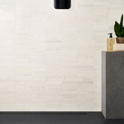 Vanilla White 12 In. X 12 In. Stacked Polished Marble Mosaic Floor And Wall Tile (10 Sq. Ft. / Case)