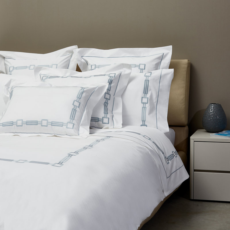 Retro Pillow Case, Wilton Blue, King Pillowcase