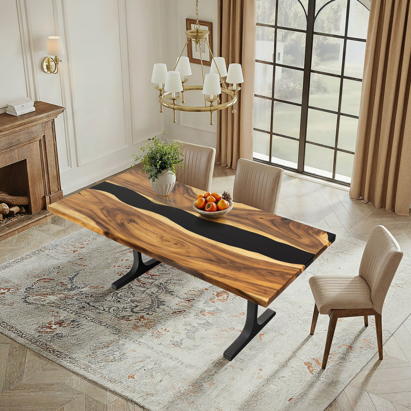 Wineglass Rectangle Dining Table, 30.4"H x 72"L x 30"W