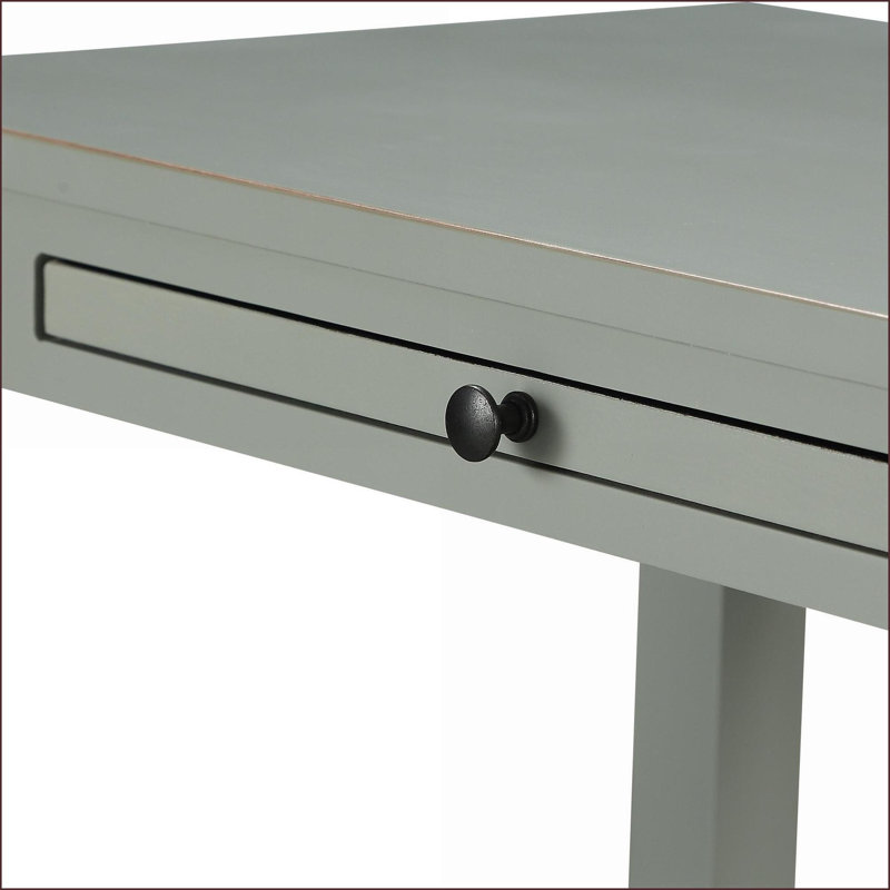 Table basse de rangement Midnight Blue Antique Grey avec plateau coulissant, peu encombrant