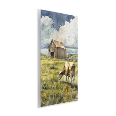  Vache dans un vaste champ, art mural par Franklyn Gregory