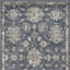 Tapis bleu antidérapant bleu et beige