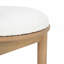 Chaise de salle à manger en polyester et tissu beige avec structure en bois (ensemble de 2) - Naturel