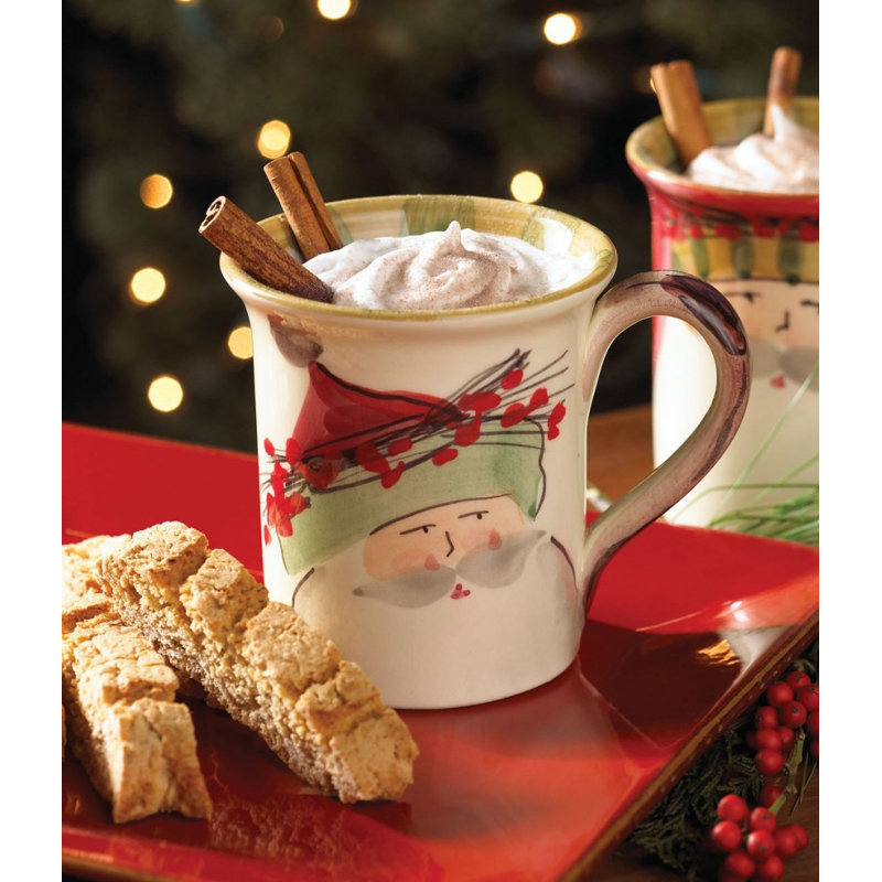 Old St. Nick Earthenware Coffee Mug