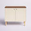 Armoire d'appoint 2 portes avec tablettes Ashaun Mid-Century - Latte-80556641