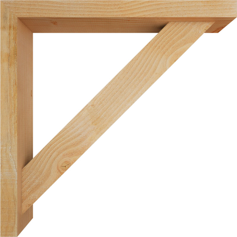 Support de bloc traditionnel avec entretoise décalée, 28 po x 28 po, Sapin Douglas de l 4 po (scié brut)