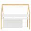 Lit mezzanine bas avec escalier, tablettes, armoires et lumières DEL-350961413