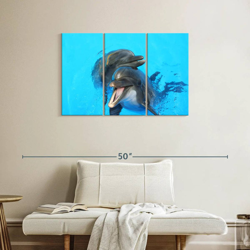 Happy Dolphins, 24" H x 38" W