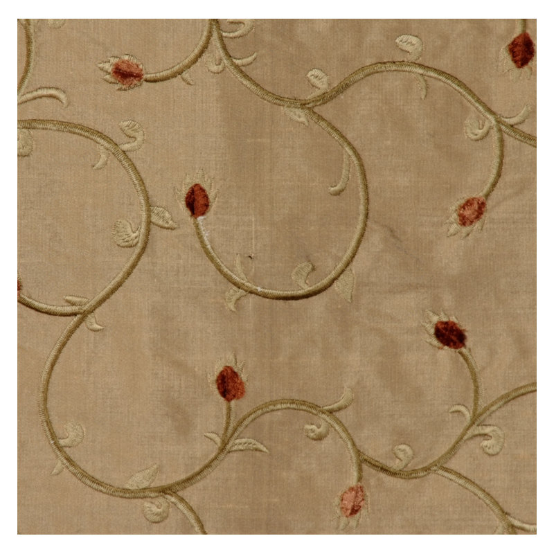 Tissu floral/feuillage Premier, Brun