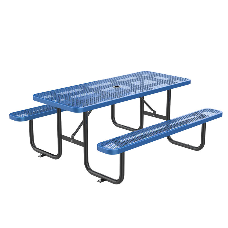 96 "Tables de pique-nique rectangulaires bleues, Bleu