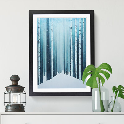 Winter Forest Modern 1 Piece Single Picture Frame Wall Art