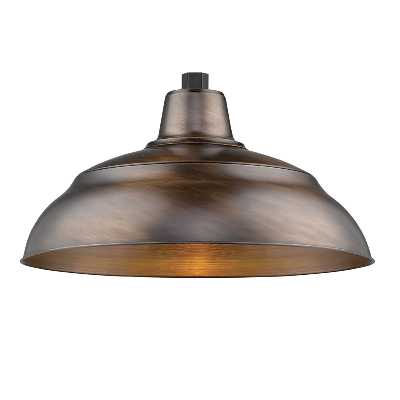 Gutierez Metal Bowl Lighting Shade, 9.25" H x 17" W, Natural Copper