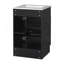Meuble-lavabo de 20 po avec lavabo, meuble-lavabo avec tablette de porte et tablette réglable, noir-501863998