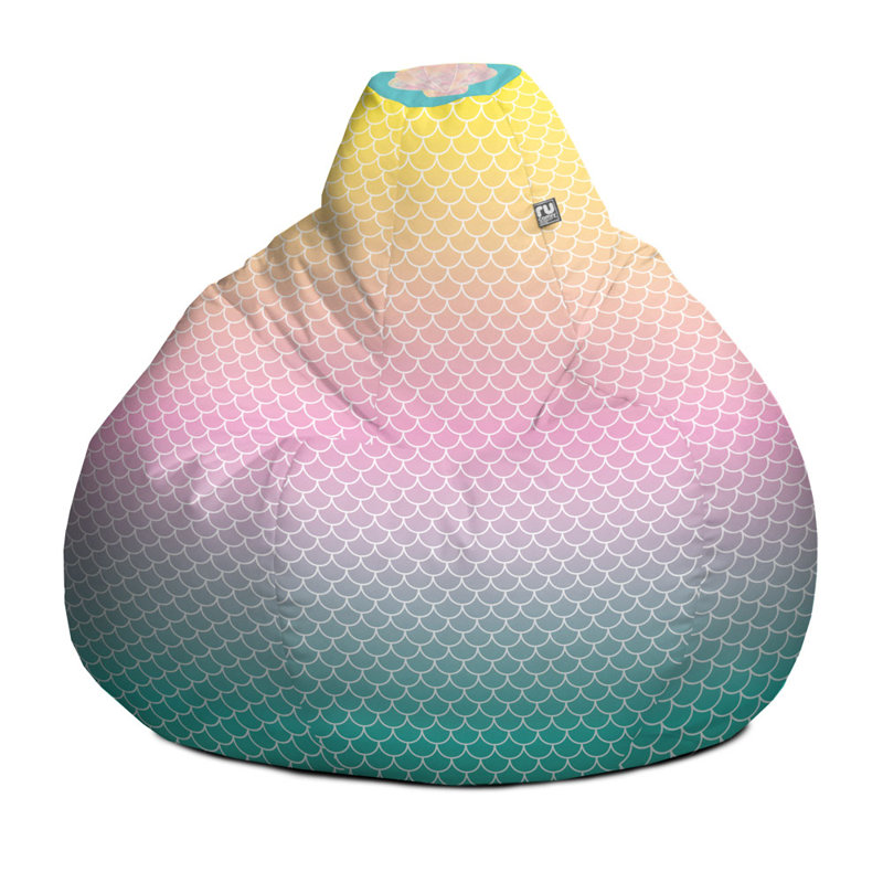 Printed Extra Large Classic Beanbag And Footstool Bundle