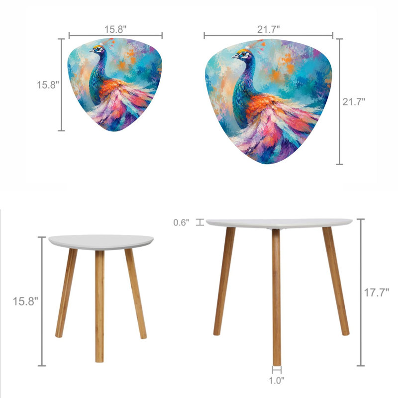 Ensemble de 2 tables basses gigognes Triangle