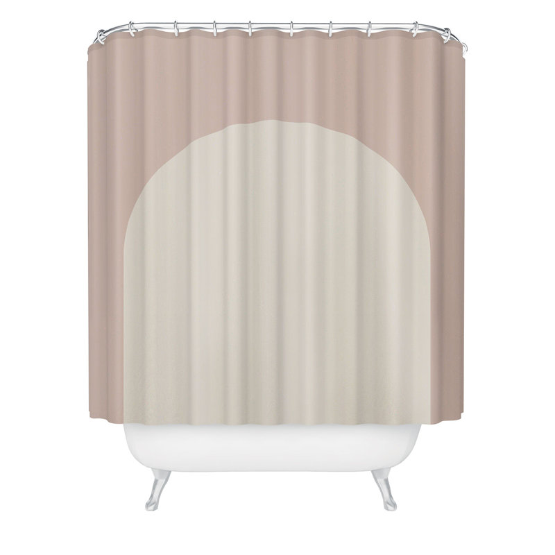 Rideau de douche Little Arrow Design Co, Rose / crème géométrique