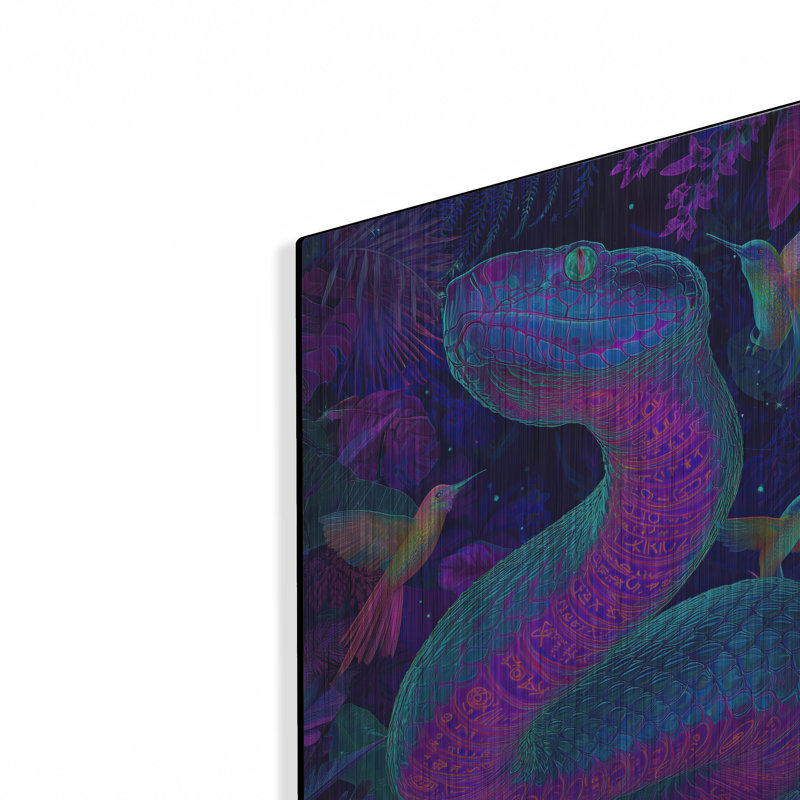  «Snake Land» par Rich Monet, art mural en métal, 12 po x 16 po, H 16 po x l 12 po