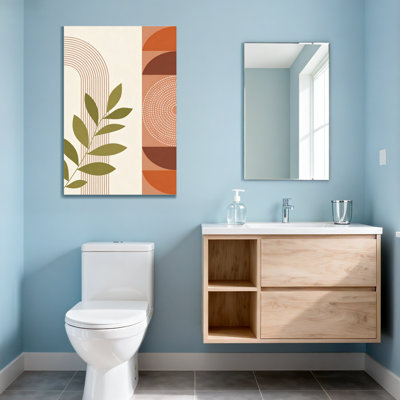 Abstract Abstract Geometric Shapes With Leaf Motif