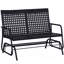 Banc oscillant en osier de patio, chaise berçante
