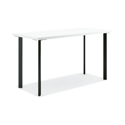 Bureau de table HON Coze, plateau blanc design, cadre noir, l 48 po