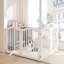 Barrière pour animaux pliante autoportante de 27,6 po de hauteur, en bois massif, pour escaliers et cuisines