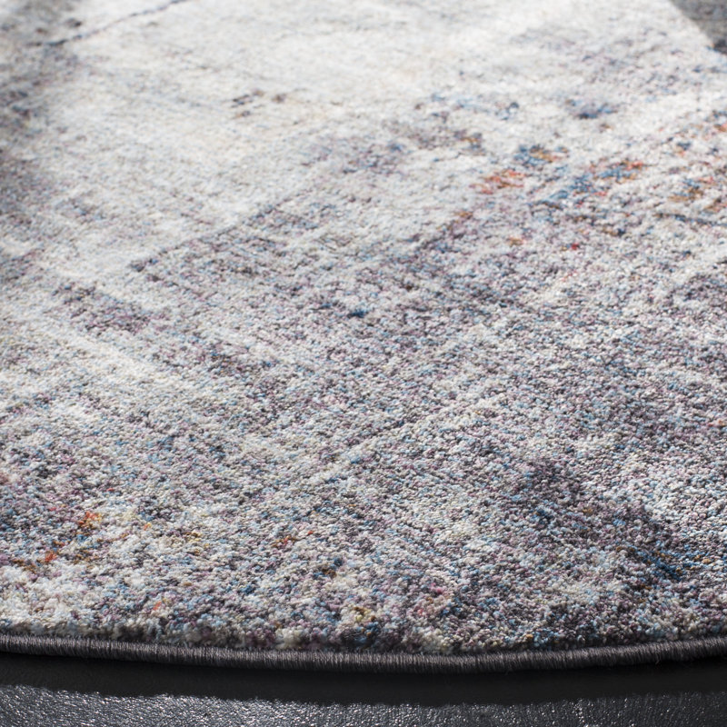 Tapis gris anthracite / ivoire Massad, Rectangle 8 pi x 10 pi