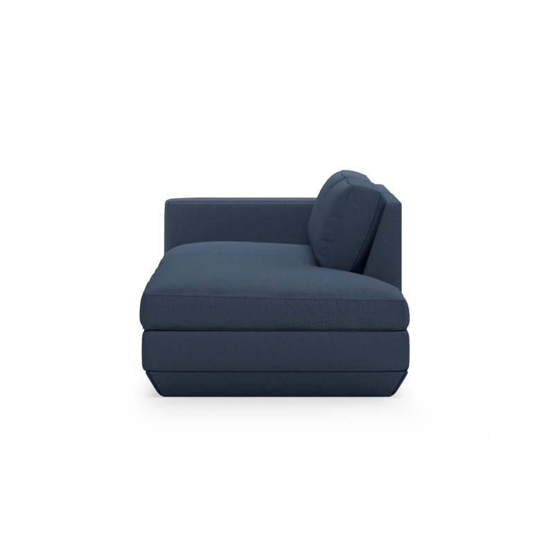 Podium Modular 2-Piece Lounge Sofa, Hanson Navy, Right Hand Facing
