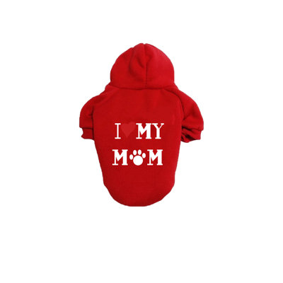 Polyester Dogs Sweatshirt 2XL Pet Supplies Dog Clothes Fleece Cloth Mommy Pet Sweater Teddy Clothes Spring Fall Winter