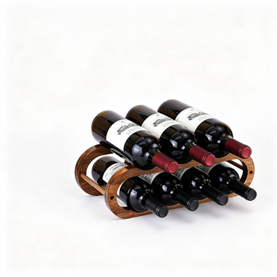 Acacia Wood Wine Rack,2-Tier (Natural)
