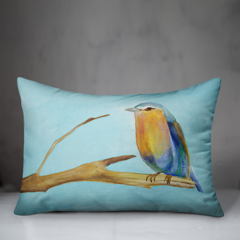 Outdoor Reversible Throw Pillow, Blue