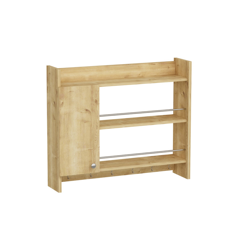 Wall Mounted Required Spice Rack, Natural
