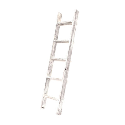 Orla Rustic Step Wood Ladder Shelf