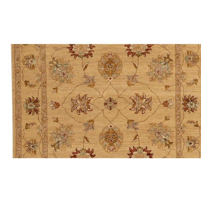 Tapis brun / beige de haute qualité noué à la main
