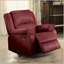 Fauteuil inclinable berçant en cuir synthétique