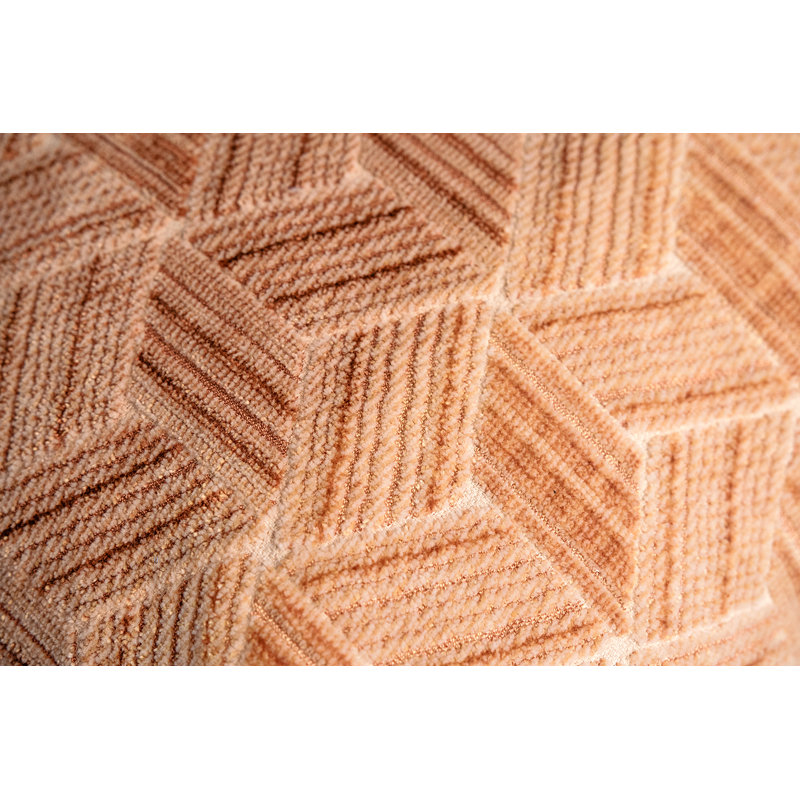 Entwined Square Woven Jacquard Pillow, 22"H x 22"W, Terracotta